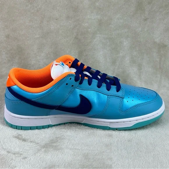 Nike Dunk Low SE Baltic Blue Total Orange Sneakers Men’s Size 10 NEW